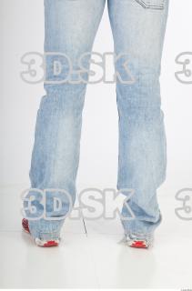 Calf blue jeans red boots photo reference of Regelio 0005